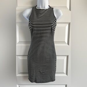 WINDSOR XS Striped Black and White Sleeveless Bodycon Dress
